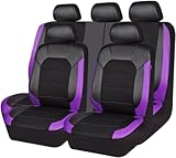 YoQIK Auto Set Coprisedili Universale per Lancia Ypsilon Hybrid EcoChic Maryne/Ypsilon Hybrid EcoChic/Zeta,Pelle PU Anteriori Posteriori Copri-Sedile Completo Impermeabile Comfort Accessori Interno
