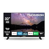 Thomson 32 Pollici (80 cm) HD LED Smart TV con Fire TV, Controllo vocale Alexa, AirPlay, Wi-Fi, Triplo sintonizzatore (cavo/satellite/antenna), Bluetooth 5.0, HDMI, USB, AV IN, CI+, 32HF2S34