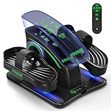 FOUSAE Ellittica Elettrico, 2 in 1 Pedaliera Elettrica, Esercitatore per Gambe Elettrico per Anziani con 15 Velocità Regolabili, Cross Trainer da Seduti con Telecomando e Tappetino Antiscivolo