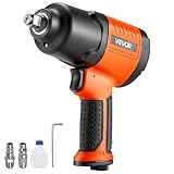 VEVOR Chiave a Percussione Pneumatica, Chiave Pneumatica con Attacco da 12,7 mm, Coppia Inversa Fino a 1490 Nm, Avvitatore a Percussione Leggera e Regolabile a 4 Velocità per Riparazioni Auto