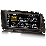 Erisin 8,8" Qualcomm 8-Core 4GB+64GB Android 14 Autoradio Navigatore per Audi Q5 (2009-2017) Supporta Bluetooth 5.1 Touchscreen MMI OEM Radio Senza fili CarPlay Android Auto WiFi DAB+ TPMS Canbus DSP