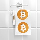 Mad Monkey Bitcoin Carta igienica Stampata Divertente, Colore Bianco, Arancione, 500 Blatt (1er Pack), 2000037