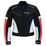 BI ESSE Giacca Giubbino Tessuto Moto Scooter Viaggio Sfodrabile Ventilata' (IT, Testo, M, Regular, Regular, Rosso)