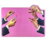 Seletti TOILETPAPER Tovagliette in Polipropilene+Sughero, Rossetti Rosa