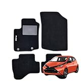 SERIE 4 TAPPETI - TAPPETINI IN MOQUETTE NERI PER AYGO dal 2014 al 2022