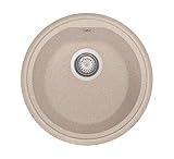 PLADOS Lavello tondo in Granito composito, Incassato, Contemporaneo, PL4351 (Avena)