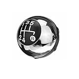 Car Passion Pomello Cambio Completo Compatibile con Fiat 500 5 Marce Ricambio Impugnatura Lente (Cromato)