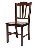 Totò Piccinni ORDINE MINIMO 2pz, Sedia SILVANA in legno di faggio, ALTISSIMA QUALITA', robusta 8Kg, già montata (Noce, Seduta Massello)