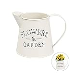 Rustico Shabby Chic Vasi, Brocche Decorative Vaso, Vasi in Metallo Vintage, Vaso Fiori Vintage Ferro, per Giardino Composizione Floreale, Soggiorno Ornamento