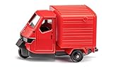 siku 1583, Piaggio Ape 50, Auto Giocattolo, Metallo/Plastica, Rosso, Con Gancio di Traino, Portellone Posteriore Apribile