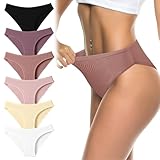 flintronic 6 Pezzi Slip Donna Cotone, Morbide e Comode Mutandine Elasticizzate in Traspirante Multipack