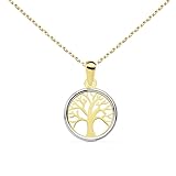 L'Atelier d'Azur Collana – Ciondolo in oro 18 carati 750/000 bicolore albero della vita