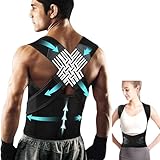 FITCORPOX Correttore di postura, supporto per la schiena, correttore di postura donne e uomini,correttore per il petto,fascia di supporto per la colonna vertebrale e le spalle, Busto Regolabile (M)