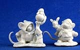 Pechetruite 2 x MOUSELING Druid And Beekeeper - Reaper Bones Miniatura per Gioco di Ruolo Guerra - 77290