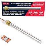 Resistenza Candeletta Accensione per Stufa A Pellet MCZ/Superior/Piazzetta/Jolly Mec/RED/Interstoves/Invicta/Freepoint/SKIA/Kausiflam (140/150mm - 280W - filettato 3/8)