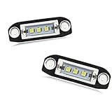 Luce LED per targa auto, 2 pz., senza errori, bianco, per Volvo S80 XC90 S40 V60 XC60 S60 V70 C70, kit di lampadine