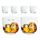 Avilia Set da 6 Bicchieri da Whisky e Acqua 350cc in Cristallo in Luxion®, Design Moderno e Accattivante, Cristalleria 100% Italiana