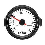 ETOPARS Auto Turbo Boost Manometro 2 Pollici 52mm Turbo Boost Misuratore Veicolo Bar Boost Puntatore Indicatore Calibro Blu Luce Boost Pressione Strumenti