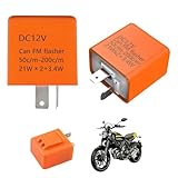 2 Pezzi Rele Frecce LED Moto, Rele Intermittenza Frecce, 12V Universale a 2 Pin con Regolatore di Frequenza, Flash Relè Moto Auto, Plug & Play, Compatibile con Aprilia Honda Yamaha Kawasaki KTM Ducati