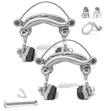 Coppia freni ZEUS-2000 da corsa vintage alluminio argento per bici bike gommino