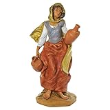 Fontanini Statua cm.45 Pastorella con 2 Anfore