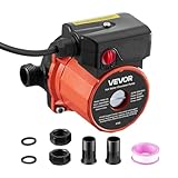 VEVOR Pompa di Ricircolo dell'Acqua Calda, Kit Pompa di Ricircolo Istantanea da 38 L/min, con Timer, 100 W CA 220-240 V, Connettore da G3/4 a G1/2, Controllo a 3 Velocità Testa in Ghisa