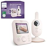 Philips Avent Advanced Video Baby Monitor, Certificato DEKRA, per rimanere sempre in contatto con il tuo bambino in modo sicuro e riservato, con telecamera e audio, schermo da 2,8", zoom x2, SCD881/26