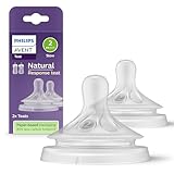 Philips Avent Tettarella Natural Response con valvola anticolica, flusso lento (flusso 2), confezione da 2, SCY962/02