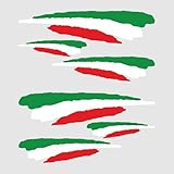 Autodomy Adesivi Stickers Bandiera Italiana Tuning Sport Confezione 6 Unità | Adesivo Auto Esterno Resistente a Pioggia e Sole | Decalcomanie Auto Moto Scooter Quad Casco Biciclette