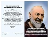 Lotto di Santini di San pio da PIETRELCINA (Padre pio) con Preghiera in 5 Lingue - Italiano/Inglese/Francese/Tedesco/Spagnolo (25, Rettangolare)