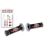 MALOSSI 6914574.B0 Manopole Universali Nero Tribale 22/24 Impugnatura 30mm, Compatibile con Aprilia