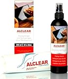 ALCLEAR 721DR Detergente display 250 ml e panno in microfibra ultra privo di lanugine, pulisce TV, LCD/TFT, plasma, smartphone senza striature