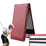 Duroecsain Libro di Campo da Golf, Libri di Carte da Punteggio di Golf | Libro da Giardinaggio in Pelle PU con 2 Punteggio,Taccuino da Golf, Supporto per Punteggio, Giornale, Libro di