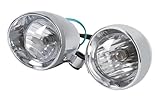 dzstnbhd Faro Anteriore Coppia di Fari Anteriori per Moto da 12 V Fendinebbia Cromati Universali Faro del Motociclo