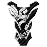 Paraserbatoio Tank Pad Adesivo Resinato 3D Protezione Serbatoio compatibile con moto HONDA HORNET bianco silver