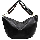 Makukke Borsa a Tracolla Grande da Donna in Pelle PU con Tracolla Larga Hobo Borsa Vintage per Ufficio Lavoro Viaggi Shopping