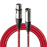 Stagg - Cavo da Microfono di Alta Qualita XLRf to XLRm, 3m, Rosso