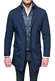 Evoga Giaccone piumino uomo Sartoriale giacca Soprabito Elegante Invernale (XXL, #152 Blu)