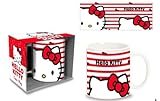 Tazza Colazione Mug Hell-o Kitt-y per la Colazione in Ceramica, Tazza Bicchiere per Bambini, Confezione Regalo, 380 ml., H. 9,5 x D. 7,5 cm, Multicolore, Dimensioni Confezione: 11,5 x 10 x 8,5 cm,
