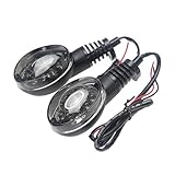 AIERDEYP Frecce Moto Compatibile Con Kawasaki Per Vulcan S 650 VN 650 Vulcan S 2015-2019 KLX 250 KLX 250SF 2009-2010 Indicatore Direzione Motocicletta(Fumo)