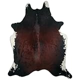 Livorio Tappeto in pelliccia di mucca premium tornasol prodotto naturale unico dal Sud America | pelliccia bovina | vera pelliccia