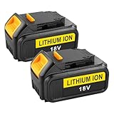 Energup 2 X 18V 5.0Ah Batteria di Ricambio per Dewalt Batteria 18V DCB184 DCB200 DCB182 DCB180 DCB181 DCB182 DCB201