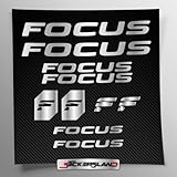 Kit adesivi compatibile con telaio Focus MTB Mountainbike e casco | decals sticker Decalcomanie bici scritte loghi | Stickersland® (Argento Lucido Metallizzato)
