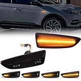 OZ-LAMPE Frecce Laterale Dinamico a LED per Vauxhall Astra K Astra J Zafira C Insignia B Grandland X, Indicatore di Direzione Laterale 2 Pezzi Nero