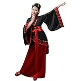 BOZEVON Donna Abiti Tuta Tang - Costume Tradizionale di Stile Cinese Antico Abiti Hanfu - per Spettacolo Teatrale Prestazioni Cosplay, Stile-1/S