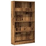 vidaXL Libreria Legno Antico 80x24x143 cm in Legno Multistrato, Mobile Porta Libri, scaffale per Libri, Mobile portaoggetti, Porta Libri