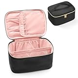 Aucuu Borsa per il Trucco, Pochette Trucchi, Borse da Toilette Impermeabile in Pelle PU, Borsa Cosmetica Portatile, Organizer da Viaggio di Grande Capacità, per Donne e Ragazze