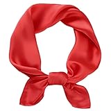 BSBUY Donna Foulard Quadrato, Foulard Simil Seta Donna, Donna Piccolo Foulard Quadrato, Vintage Tinta Unita Donna Foulard, Elegante Sciarpa da Donna, Donna Wristband Decorazione Copricapo, 70 * 70cm