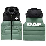 BRINSE Giubbotto Senza Maniche Uomo D.A.F, Antivento Giacca Calda, Gilet per Viaggi e Attività All'aperto, winter(Green,XXL)