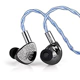 Linsoul TANGZU X HBB Wu Heyday HiFi Upgraded 14,5 mm Planar Driver IEM con guscio in alluminio CNC a 5 assi, cavo convertibile 3 in 1 Silver Plated Cable (Heyday, 3 in 1 (2,5/3,5/4,4 m)